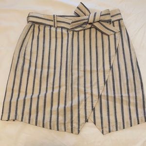 Madewell “Portside” linen striped skirt